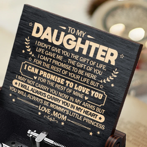 Mom To Daughter - I Will Always Carry You In My Heart - Black Music Box