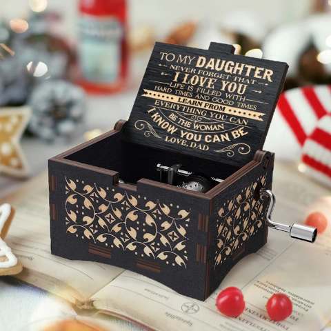 Dad To Daughter ( Never Forget That I Love You ) Black Music Box