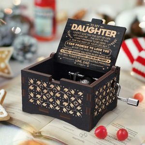 Dad To Daughter - I Will Always Carry You In My Heart - Black Music Box