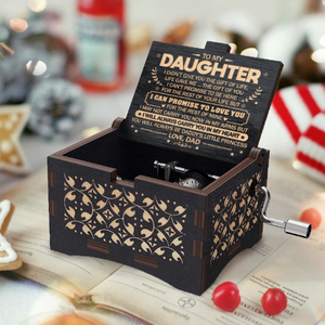 Dad To Daughter ( I Will Always Carry You In My Heart ) Black Music Box