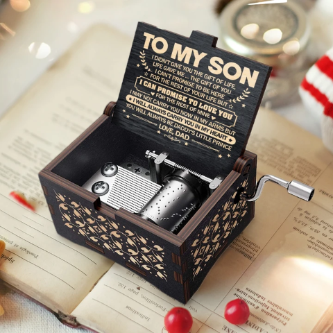 Dad To Son - I Will Always Carry You In My Heart - Black Music Box