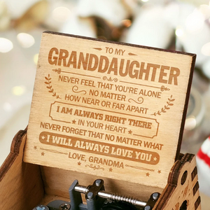 Grandma to Granddaughter - I Will Always Love You - Engraved Music Box