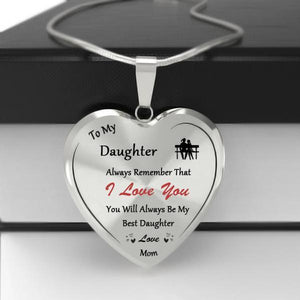To My Daughter Heart Necklace-Forever