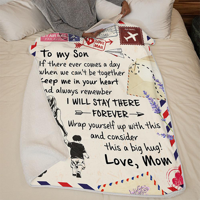 50%OFF Best Gift - Mom To Son -Keep Me In Your Heart- Blanket