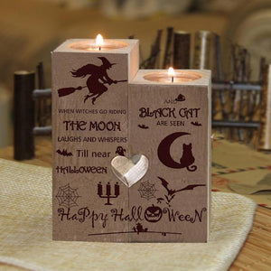 HAPPY HALLOWEEN-Engraved Candle Holder