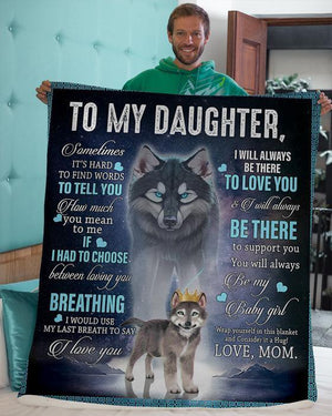 50% OFF Best Gift-To My Daughter, Love Mom-Blanket