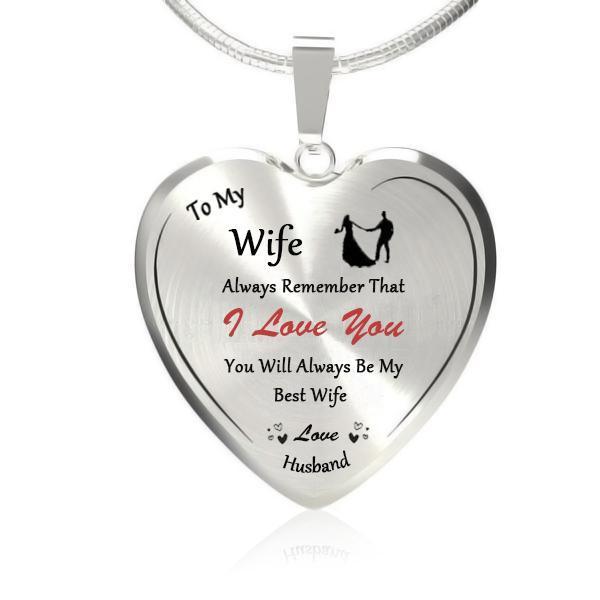 To My Wife Heart Necklace