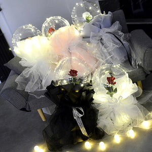 (Hot Sale -50% Off)LED Luminous Balloon Rose Bouquet