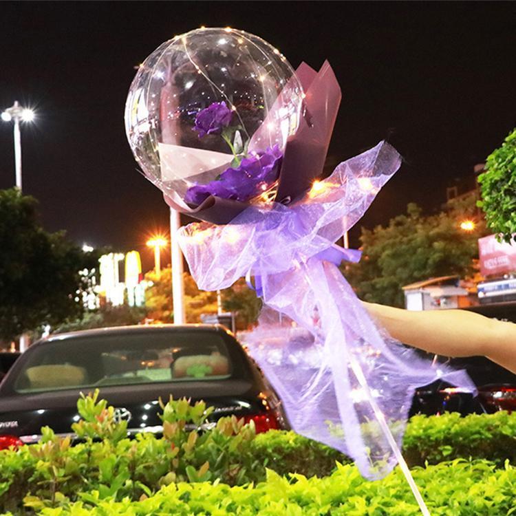 (Hot Sale -50% Off)LED Luminous Balloon Rose Bouquet