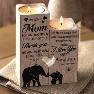 My Dear Mom I Need To Say I Love You Engraved Candle Holder（Son）