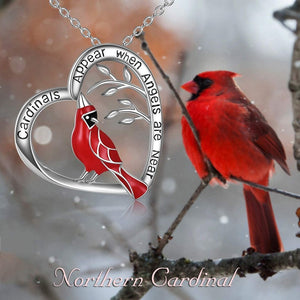 (💝Valentine's Day Sale-50%OFF)Cardinal Heart Pendant Necklace