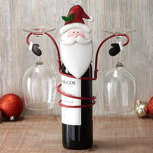 Christmas decoration-Holiday Wine Bottle & Glass Holders 1