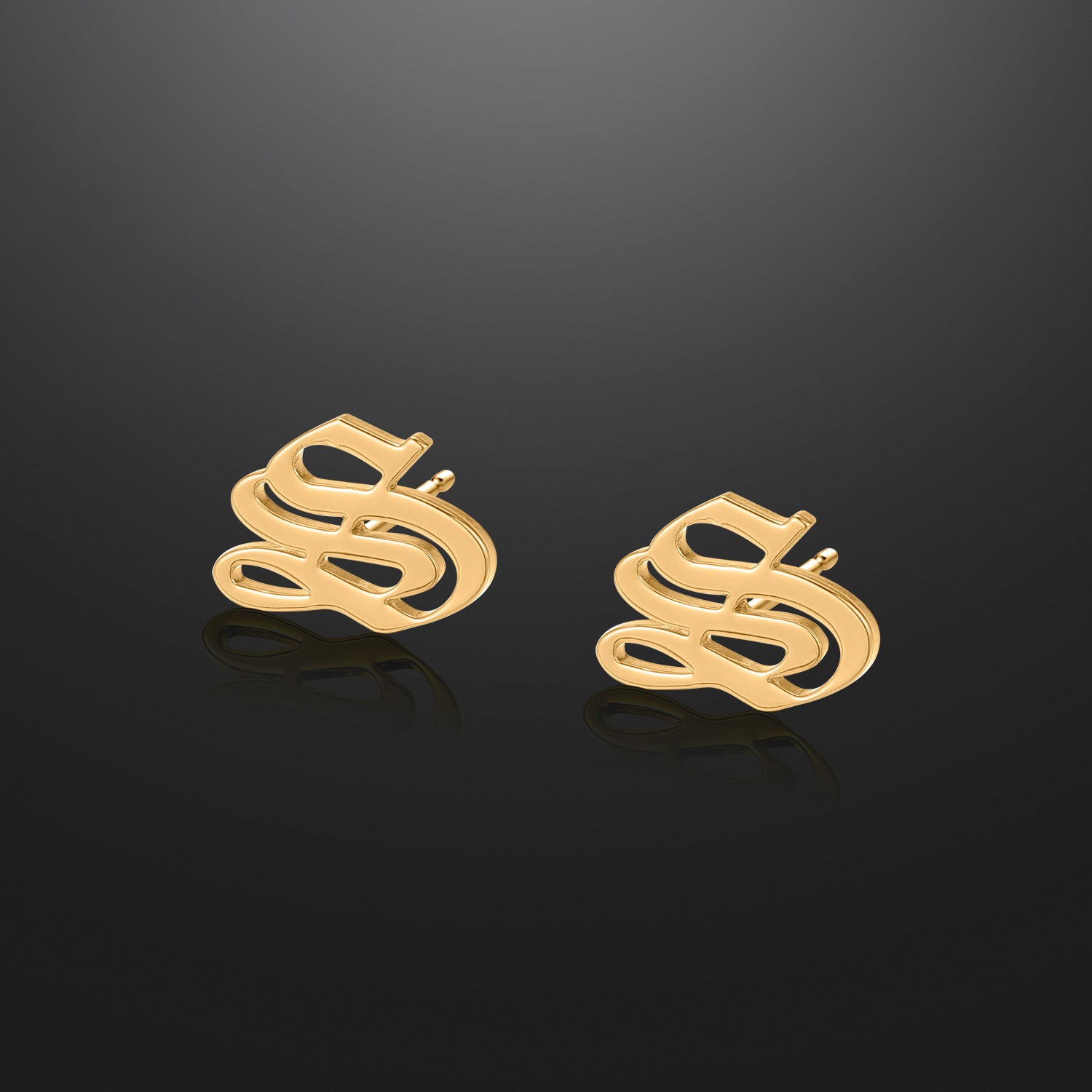 Gothic Initial Earrings