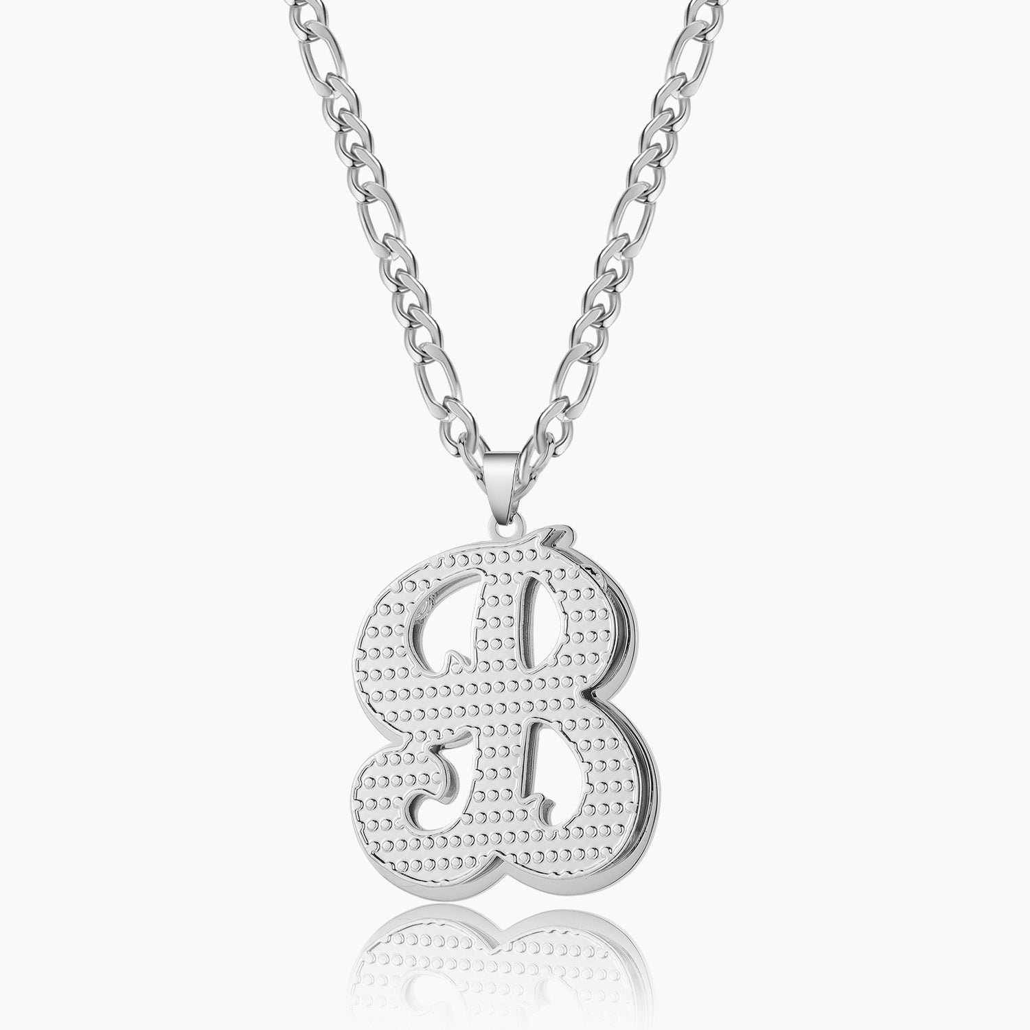 Kids Double Plated Initial Necklace w/ Figaro Chain