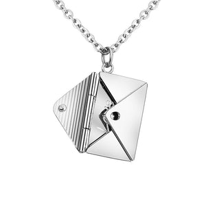 'Love You' Letter & Envelope Locket Necklace