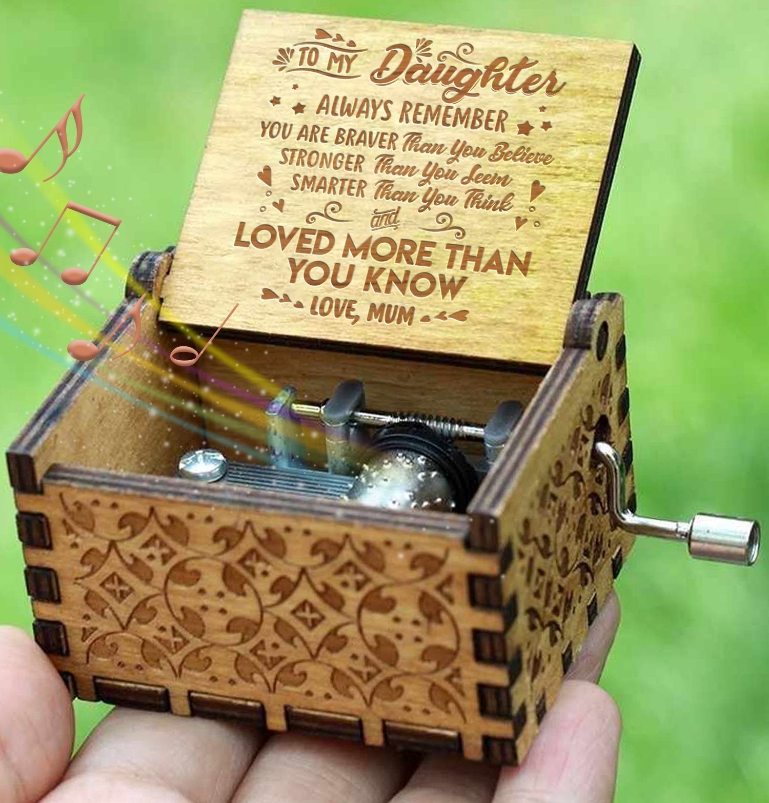 Mum To Daughter - You Are Loved More Than You Know - Engraved Music Box