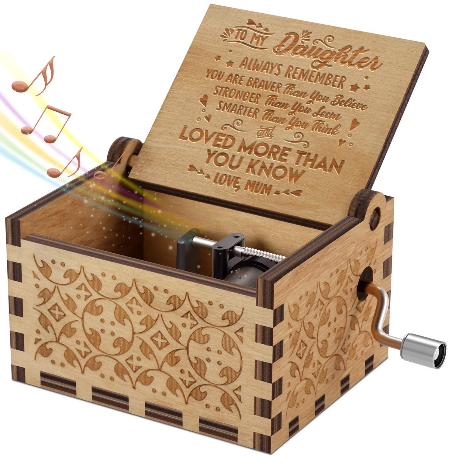 Mum To Daughter - You Are Loved More Than You Know - Engraved Music Box