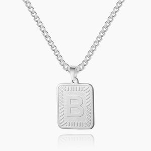 Embossed Initial Necklace
