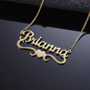 Title Heart Name Necklace