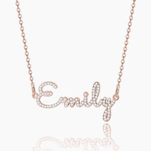 Script Iced Name Necklace