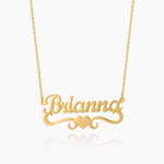 Title Heart Name Necklace