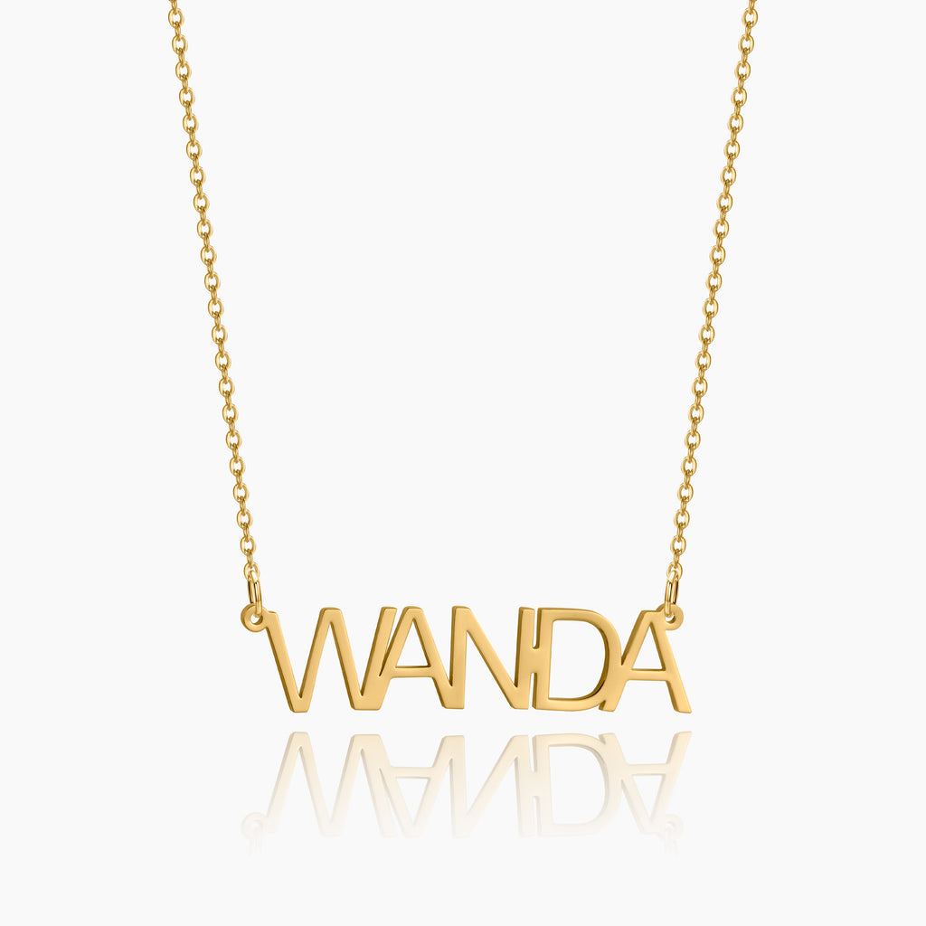 Arial Name Necklace