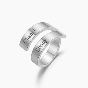 Double Engraved Name Ring