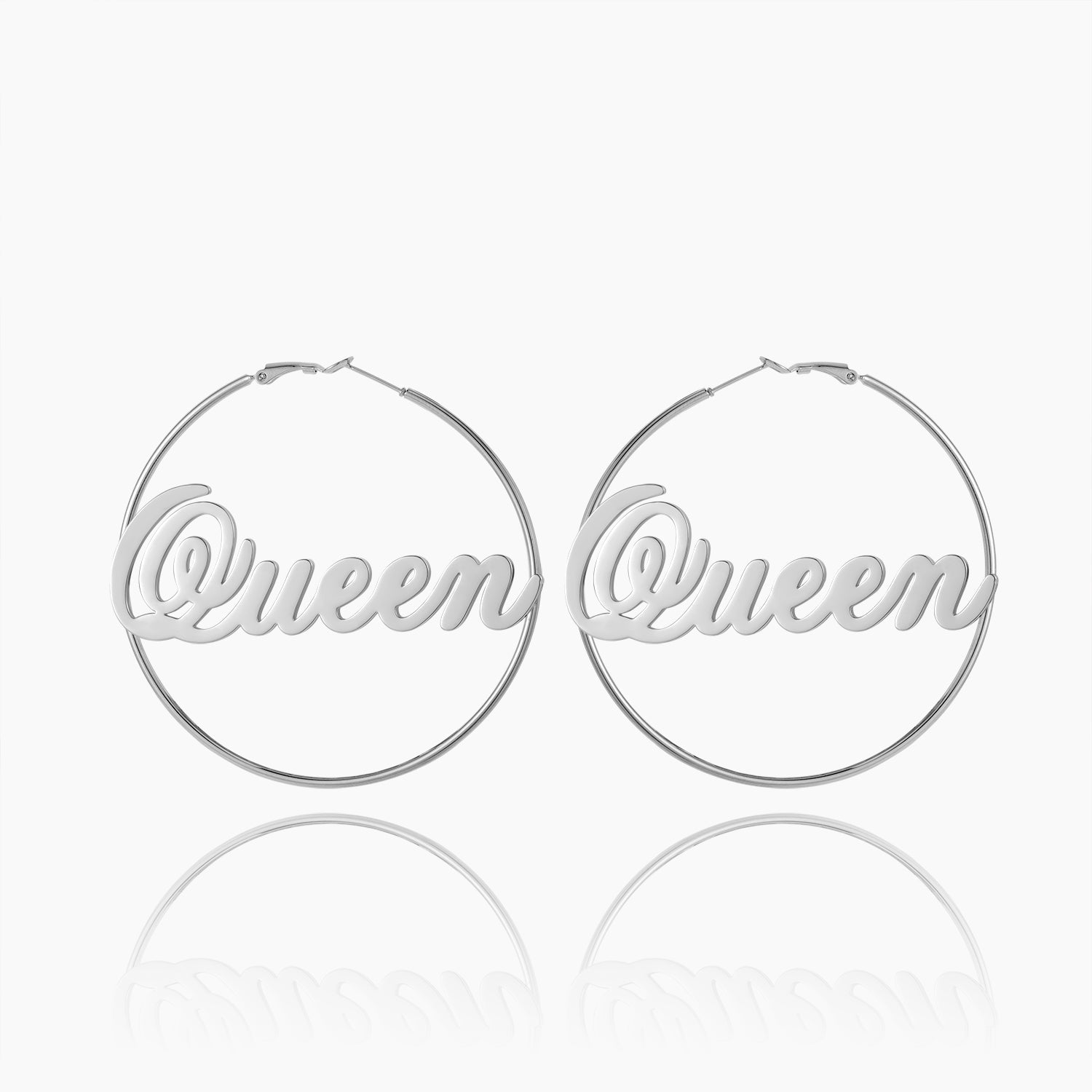 Script Name Hoop Earrings