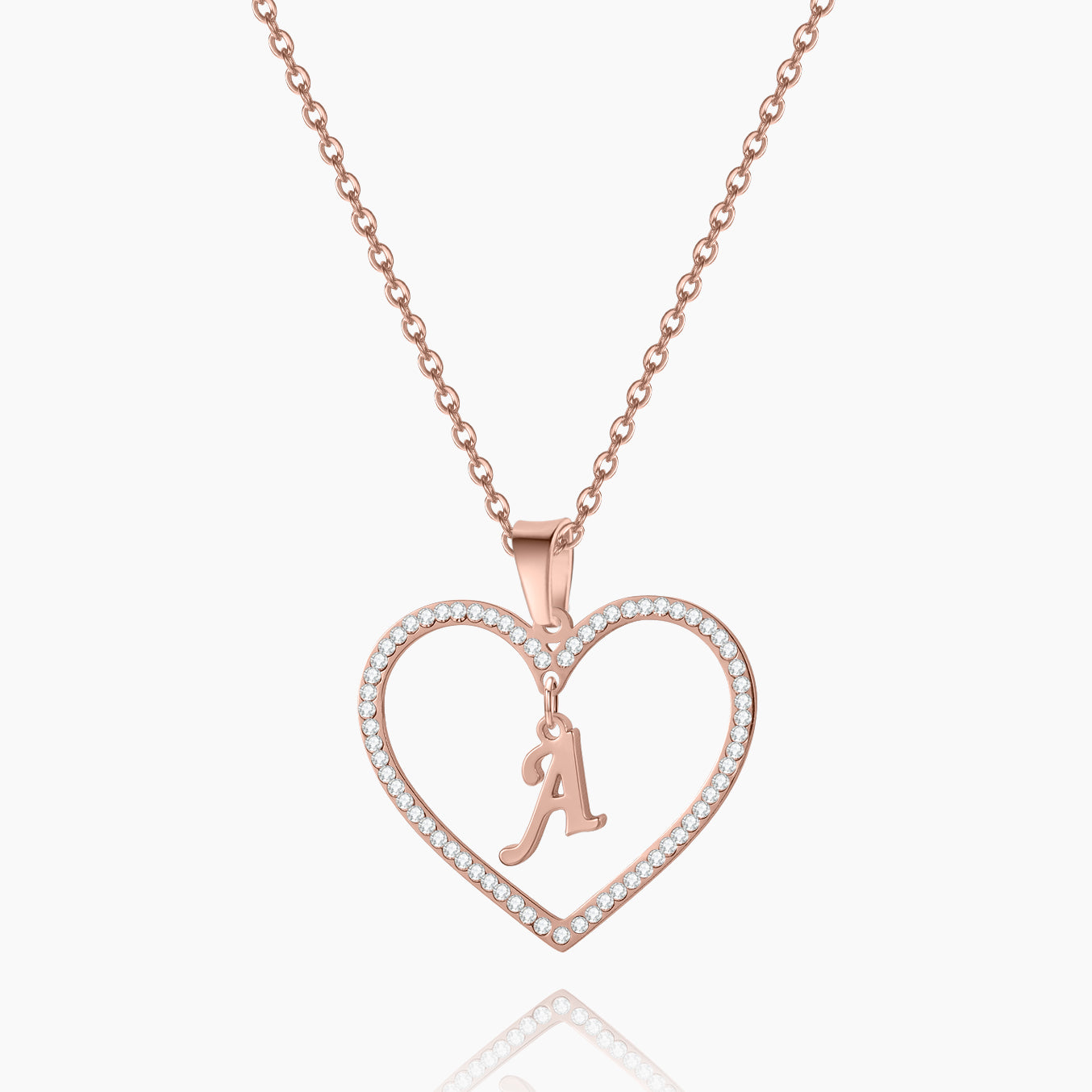 Heart Initial Necklace