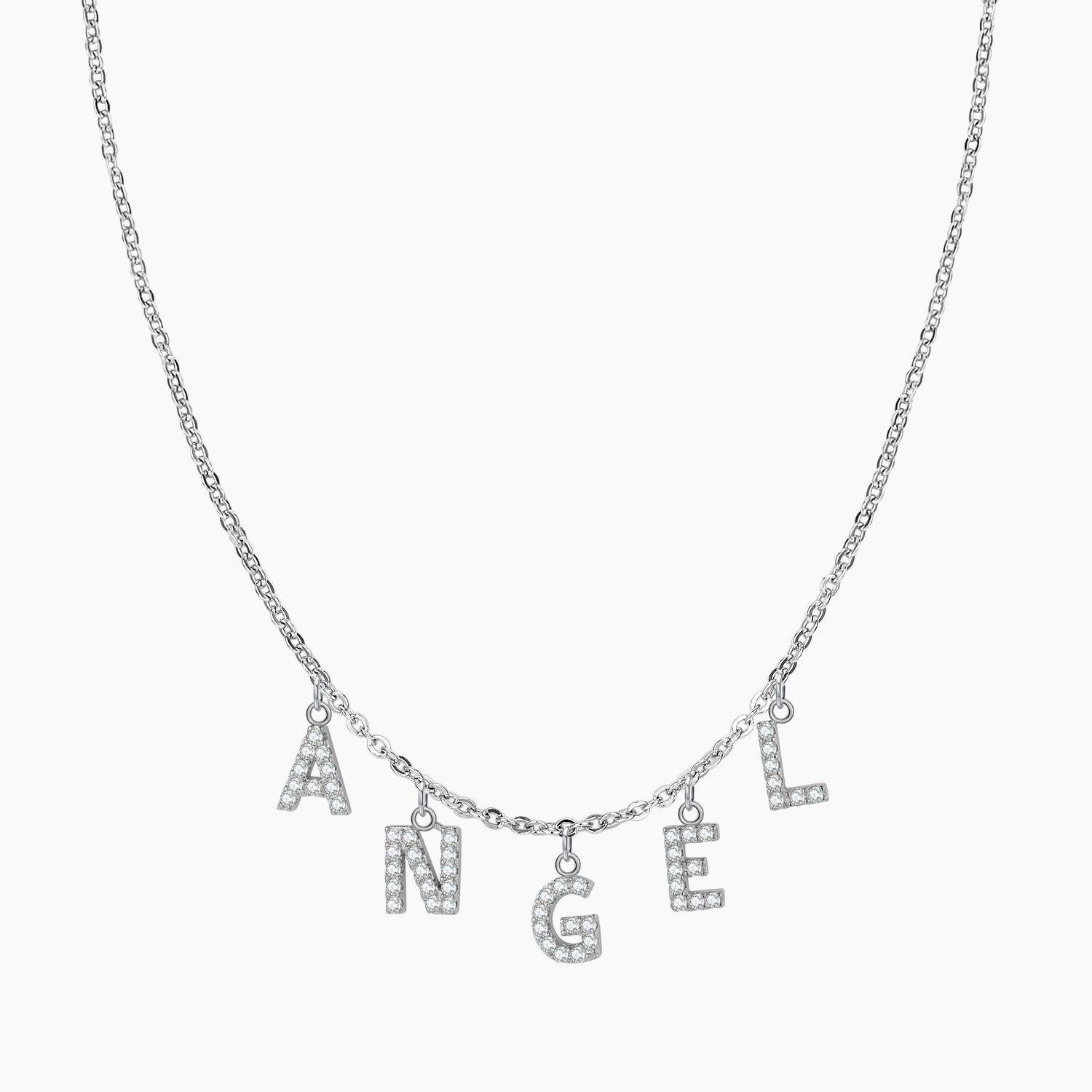 Iced Letter Name Choker Necklace