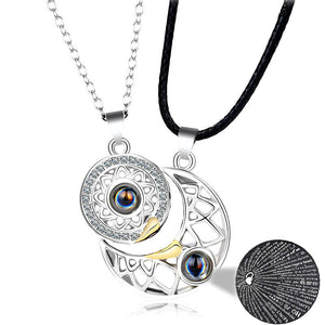 MOON & SUN -100 Languages "I LOVE YOU"- NECKLACE
