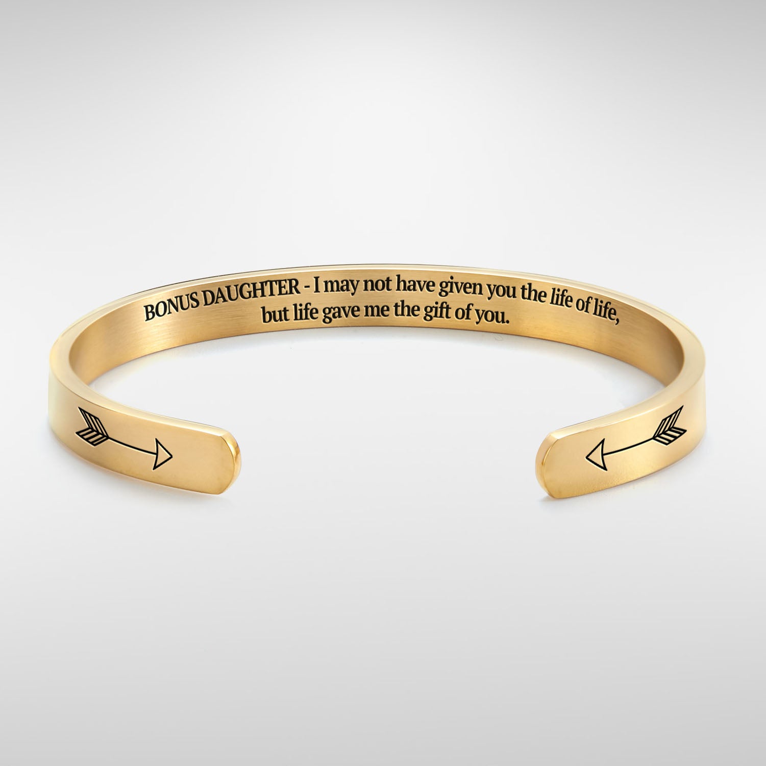 I may not have given you the gift of life but life gave me the gift of you bracelet with gold plating