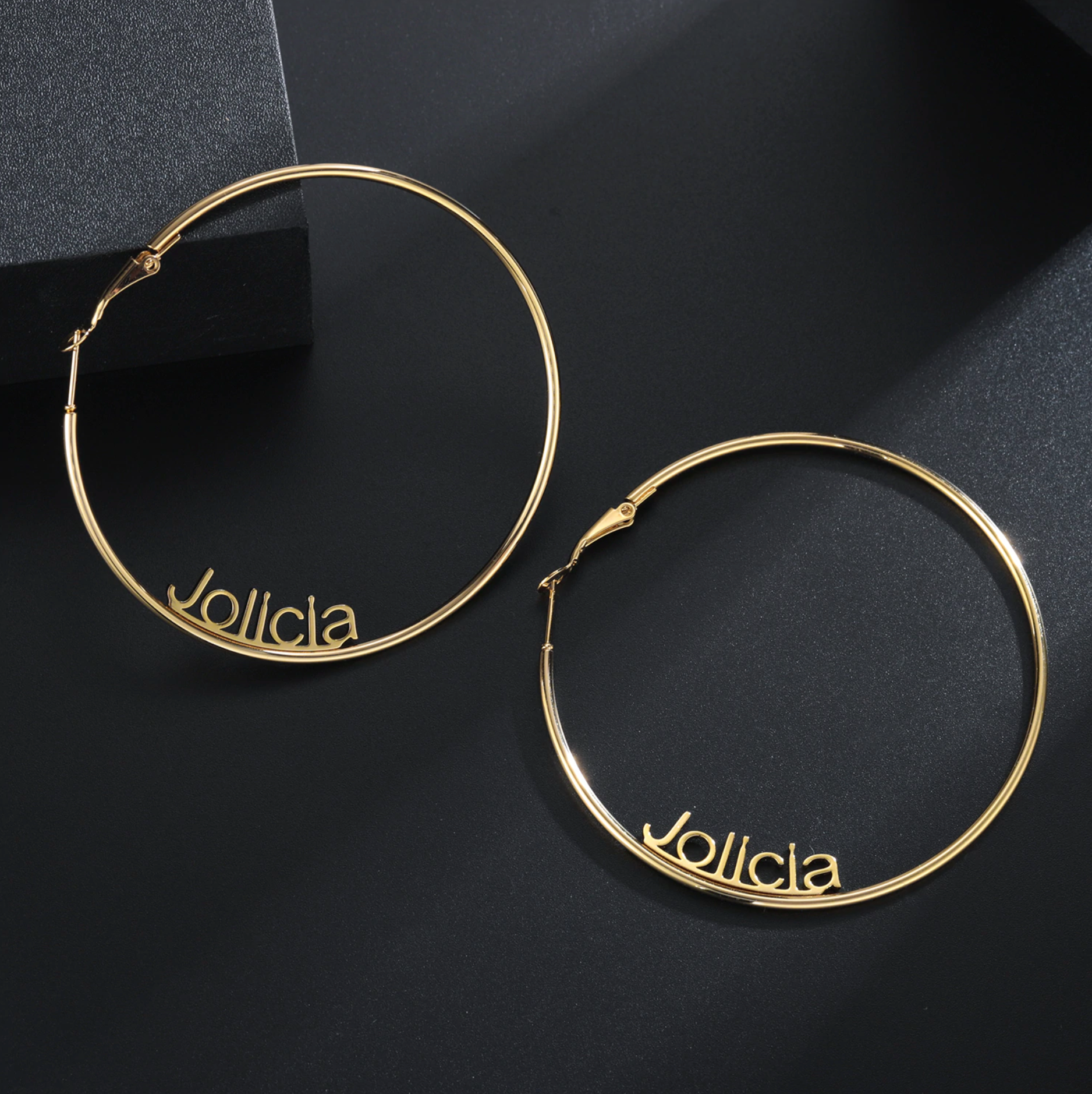 Name Hoop Earrings