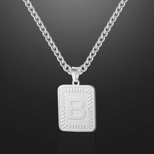 Embossed Initial Necklace