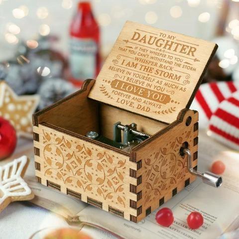 Dad to Daughter - BELIEVE IN YOURSELF - Engraved Music Box