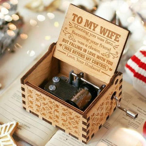 To My Wife - Falling In Love With You - Engraved Music Box