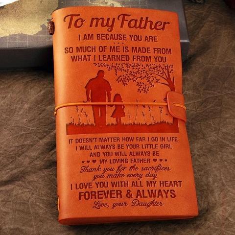Daughter To Dad - I am because you are - Vintage Journal