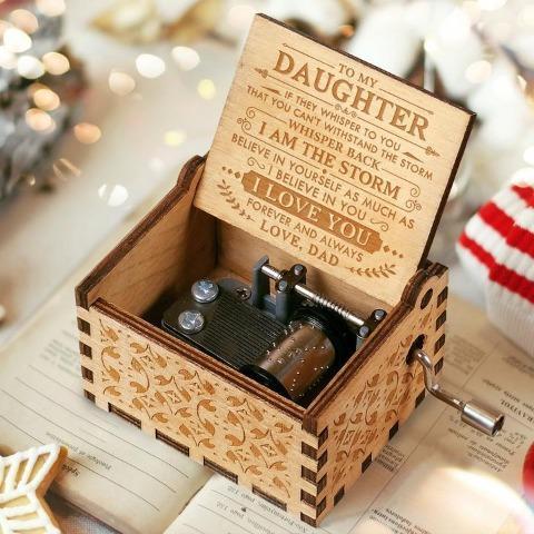 Dad To Daughter ( BELIEVE IN YOURSELF ) Engraved Music Box