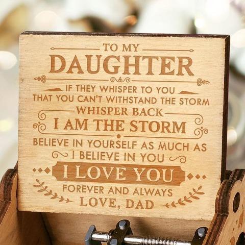 Dad to Daughter - BELIEVE IN YOURSELF - Engraved Music Box