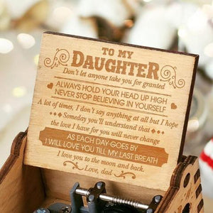Dad To Daughter ( Never Stop Believing In Yourself ) Engraved Music Box