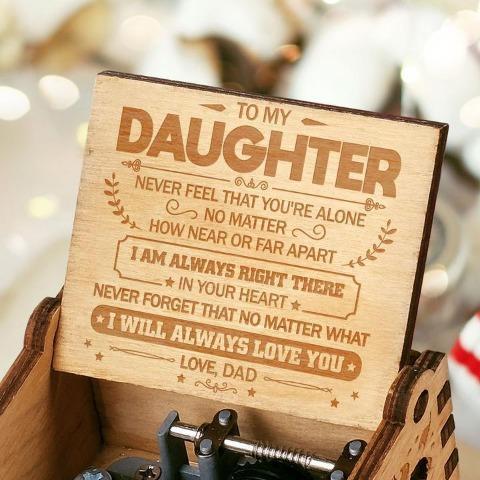 Dad To Daughter ( I Will Always Love You ) Engraved Music Box