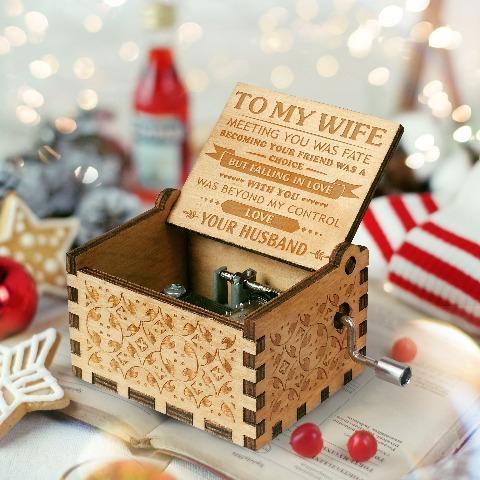 To My Wife ( Love With You ) Engraved Music Box