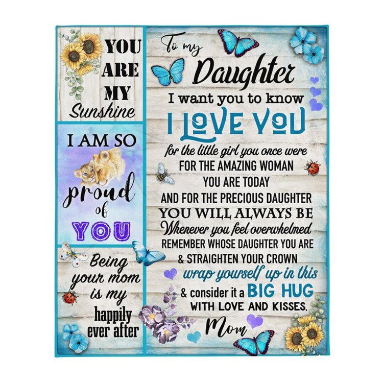 From Mom to My Daughter - I want You to Know I Love You Fleece Blanket