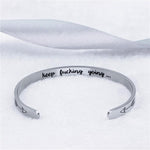 Inspirational Keep Fucking Going Bracelet