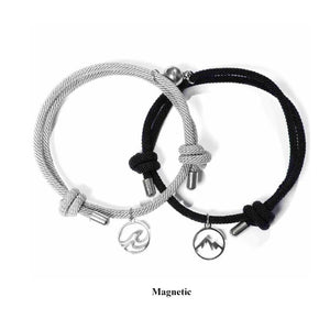Magnetic Couple Bracelets - Mountains and Oceans