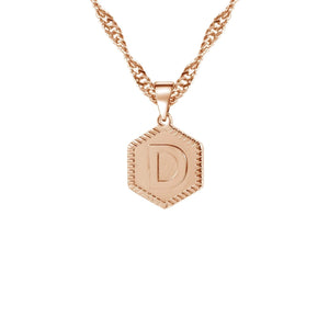 Hex Initial Necklace