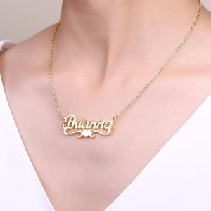 Title Heart Name Necklace