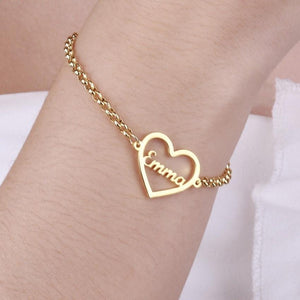 Heart Shape Name Bracelet