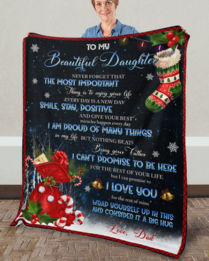 50% OFF Merry Christmas Best Gift🎁-To My Daughter/Son From Dad - Blanket