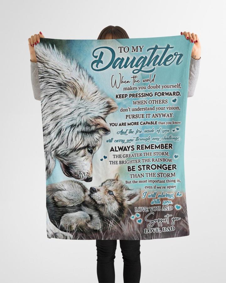 50% OFF Best Gift 🎁 Dad To Daughter, LOVE YOU AND Sapport you - Blanket